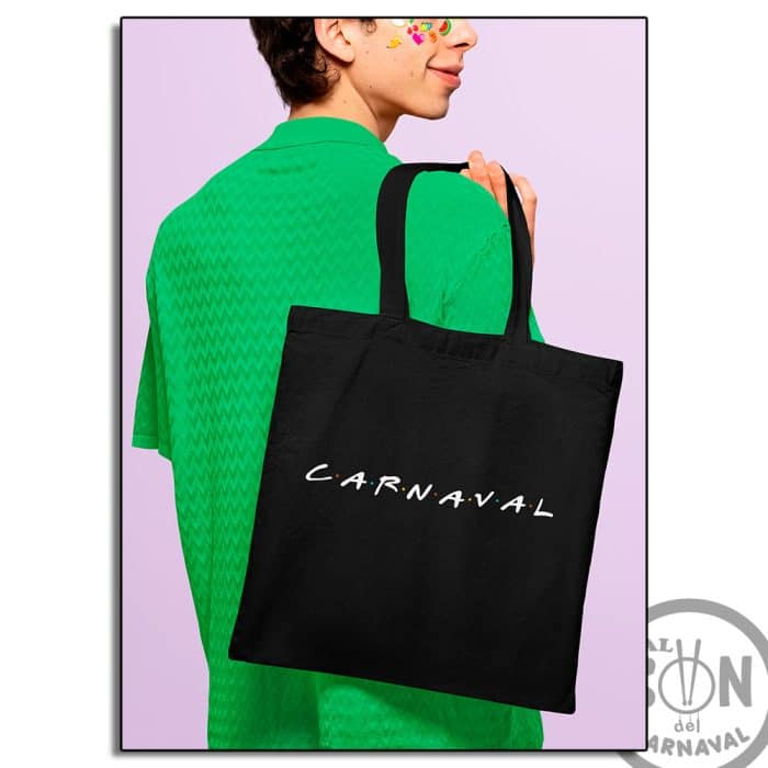 tote bag carnaval friends negra